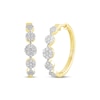 Thumbnail Image 1 of Multi-Diamond Graduated Circle Hoop Earrings 1/2 ct tw 10K Yellow Gold