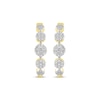 Thumbnail Image 2 of Multi-Diamond Graduated Circle Hoop Earrings 1/2 ct tw 10K Yellow Gold