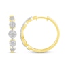 Thumbnail Image 3 of Multi-Diamond Graduated Circle Hoop Earrings 1/2 ct tw 10K Yellow Gold