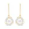 Thumbnail Image 2 of Unstoppable Love Diamond Knot Dangle Hoop Earrings 1/4 ct tw 10K Yellow Gold