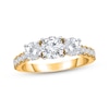 Thumbnail Image 1 of Lab-Grown Diamonds by KAY Round-Cut Three-Stone Engagement Ring 2 ct tw 14K Yellow Gold