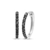 Thumbnail Image 0 of Black Diamond Hoop Earrings 1/4 ct tw 10K White Gold