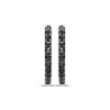 Thumbnail Image 1 of Black Diamond Hoop Earrings 1/4 ct tw 10K White Gold