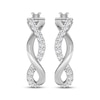 Thumbnail Image 2 of Diamond Twist Hoop Earrings 1/2 ct tw 10K White Gold