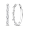 Thumbnail Image 1 of Threads of Love Diamond Curvy Hoop Earrings 1/2 ct tw 10K White Gold