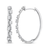 Thumbnail Image 3 of Threads of Love Diamond Curvy Hoop Earrings 1/2 ct tw 10K White Gold