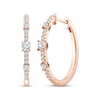 Thumbnail Image 1 of Memories, Moments, Magic Diamond Three-Stone Hoop Earrings 1/2 ct tw 10K Rose Gold