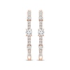 Thumbnail Image 2 of Memories, Moments, Magic Diamond Three-Stone Hoop Earrings 1/2 ct tw 10K Rose Gold