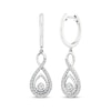 Thumbnail Image 0 of Threads of Love Diamond Infinity Dangle Hoop Earrings 1/2 ct tw 10K White Gold