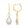 Thumbnail Image 3 of Threads of Love Diamond Infinity Dangle Hoop Earrings 1/2 ct tw 10K Yellow Gold