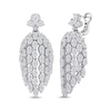 Thumbnail Image 1 of Pear, Oval, Marquise & Round-Cut Diamond Drape Earrings 20 ct tw 14K White Gold