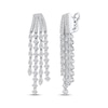 Thumbnail Image 1 of Marquise & Round-Cut Diamond Staggered Four-Row Drop Earrings 7 ct tw 14K White Gold