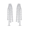 Thumbnail Image 2 of Marquise & Round-Cut Diamond Staggered Four-Row Drop Earrings 7 ct tw 14K White Gold