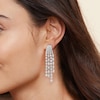 Thumbnail Image 4 of Marquise & Round-Cut Diamond Staggered Four-Row Drop Earrings 7 ct tw 14K White Gold