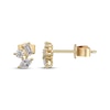 Thumbnail Image 3 of Marquise, Baguette & Round-Cut Diamond Cluster Stud Earrings 3/8 ct tw 10K Yellow Gold