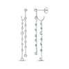 Thumbnail Image 1 of Diamond Scatter Drop Earrings 1/2 ct tw Sterling Silver