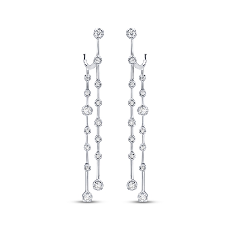 Main Image 2 of Diamond Scatter Drop Earrings 1/2 ct tw Sterling Silver