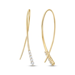 Diamond Threader Earrings 1/2 ct tw 10K Yellow Gold
