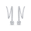 Thumbnail Image 1 of Diamond Threader Drop Earrings 1/4 ct tw 10K White Gold