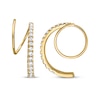 Thumbnail Image 3 of Diamond Huggie J-Hoop Earrings 1/3 ct tw 10K Yellow Gold