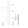 Thumbnail Image 5 of Diamond Huggie J-Hoop Earrings 1/3 ct tw 10K Yellow Gold