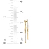 Thumbnail Image 4 of Diamond Two-Row J-Hoop Dangle Earrings 1/6 ct tw 10K Yellow Gold