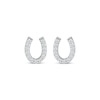 Thumbnail Image 2 of Diamond Horseshoe Stud Earrings 1/15 ct tw Sterling Silver