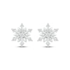 Thumbnail Image 1 of Diamond Snowflake Stud Earrings 1/10 ct tw Sterling Silver