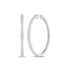 Thumbnail Image 1 of Diamond Hoop Earrings 1/2 ct tw 10K White Gold