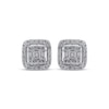 Thumbnail Image 2 of Multi-Diamond Cushion Halo Stud Earrings 1/2 ct tw 10K White Gold