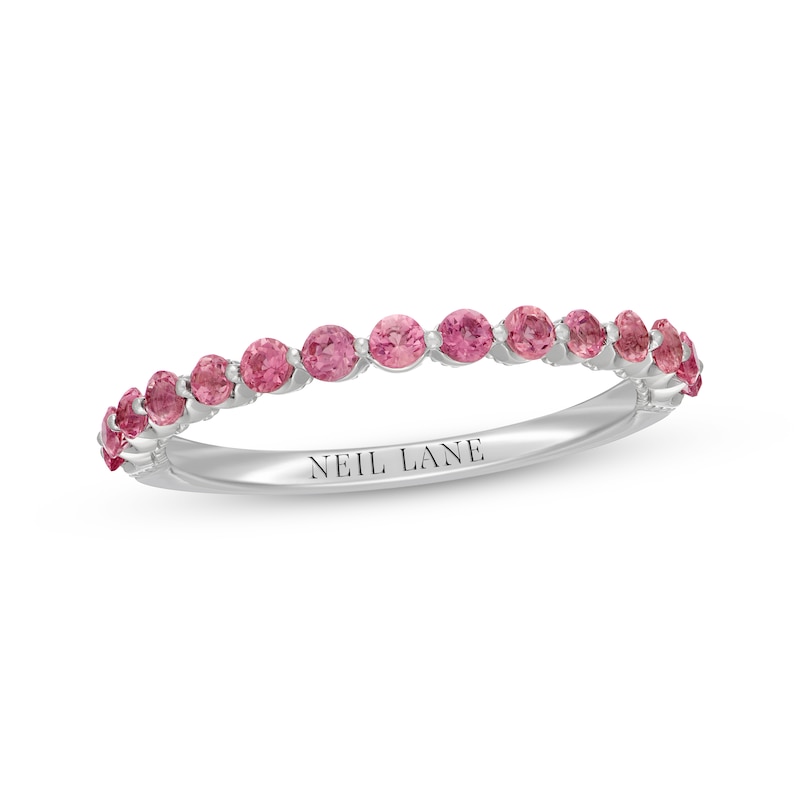 Neil Lane Pink Tourmaline Wedding Band 14K White Gold