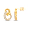 Thumbnail Image 2 of Diamond Chain Link Drop Earrings 3/8 ct tw 10K Yellow Gold