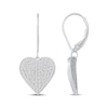 Thumbnail Image 2 of Diamond Heart-Shaped Concave Dangle Earrings 1 ct tw 10K White Gold