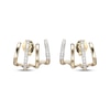 Thumbnail Image 2 of Diamond Four-Row J-Hoop Earrings 1/10 ct tw 10K Yellow Gold