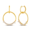 Thumbnail Image 0 of Diamond Convertible Circle Dangle & Hoop Earrings 1/2 ct tw 10K Yellow Gold