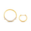 Thumbnail Image 3 of Diamond Convertible Circle Dangle & Hoop Earrings 1/2 ct tw 10K Yellow Gold