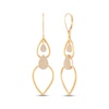 Thumbnail Image 1 of Multi-Diamond Teardrop Flip Dangle Earrings 1/2 ct tw 10K Yellow Gold