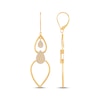 Thumbnail Image 3 of Multi-Diamond Teardrop Flip Dangle Earrings 1/2 ct tw 10K Yellow Gold