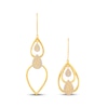 Thumbnail Image 4 of Multi-Diamond Teardrop Flip Dangle Earrings 1/2 ct tw 10K Yellow Gold