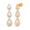 Thumbnail Image 1 of Diamond Triple Teardrop Dangle Earrings 1 ct tw 10K Yellow Gold