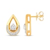 Thumbnail Image 3 of Diamond Teardrop Earrings 1/5 ct tw 10K Yellow Gold