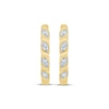 Thumbnail Image 2 of Diamond Twist Huggie Hoop Earrings 1/20 ct tw 10K Yellow Gold