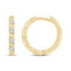 Thumbnail Image 3 of Diamond Twist Huggie Hoop Earrings 1/20 ct tw 10K Yellow Gold