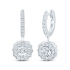 Thumbnail Image 1 of Diamond Arabesque Dangle Hoop Earrings 1-1/6 ct tw 10K White Gold