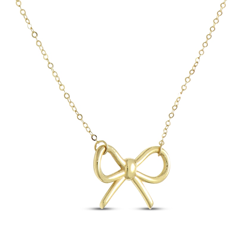 Main Image 2 of Bow Necklace 10K Yellow Gold 18&quot;