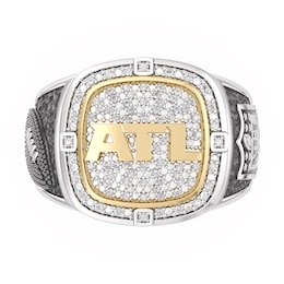 True Fans Atlanta Falcons Championship Ring Sterling Silver & 10K Yellow Gold Ring