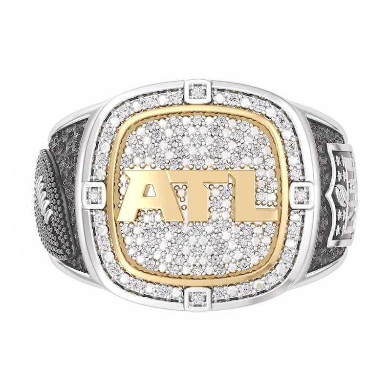 Main Image 1 of True Fans Atlanta Falcons Championship Ring Sterling Silver & 10K Yellow Gold Ring