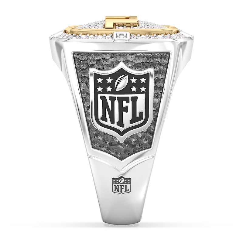 Main Image 4 of True Fans Atlanta Falcons Championship Ring Sterling Silver & 10K Yellow Gold Ring