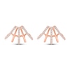 Thumbnail Image 2 of Diamond Five-Row Split J-Hoop Huggie Earrings 1/3 ct tw 10K Rose Gold