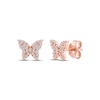 Thumbnail Image 1 of Diamond Butterfly Stud Earrings 1/6 ct tw 10K Rose Gold